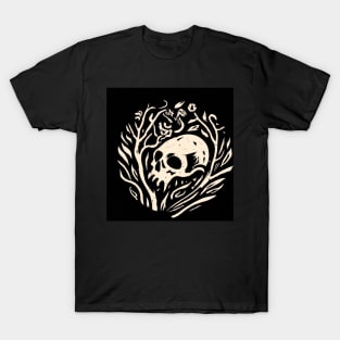 Skull in Plants T-Shirt